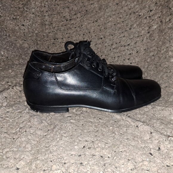 CESARE PACIOTTI-Black Leather Lace Up Oxfords-29630-Sz 7.5 US-Excellent